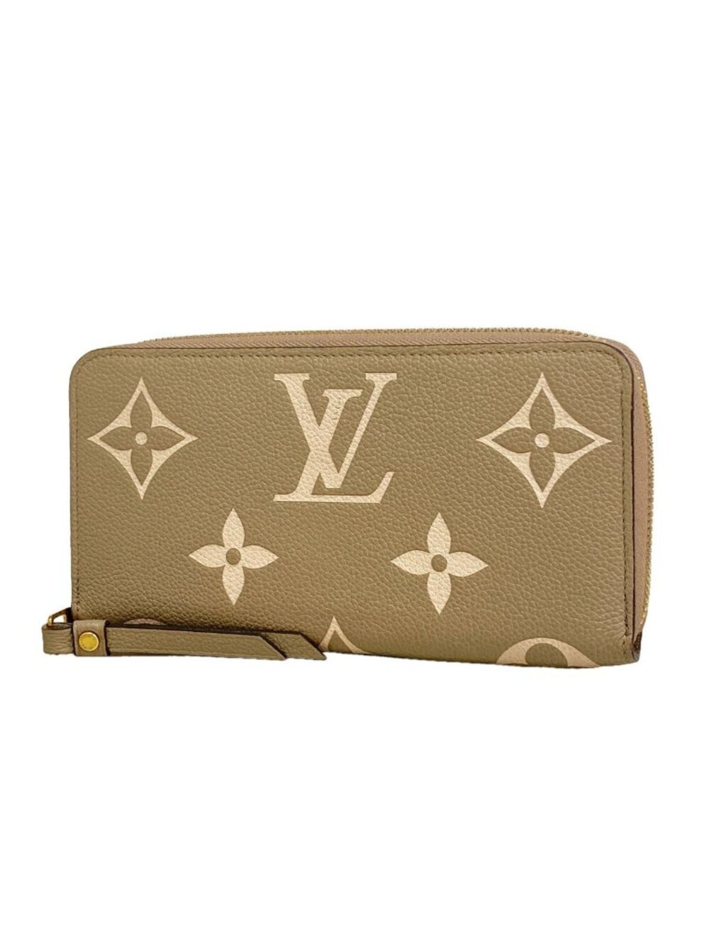 Louis Vuitton Wallet Monogram Empreinte Bicolor Zippy Tourterelle Cream